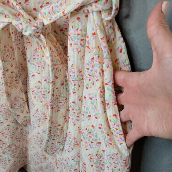 NWT FRNCH Womens Romanne Cotton V-neck Puff sleeve Shirtdress Size S - Picture 9 of 16